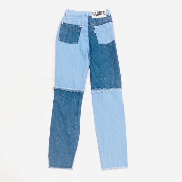 Ragged Priest Quarter Panel Indigo Blue Mom Jeans - Picture 3 of 6